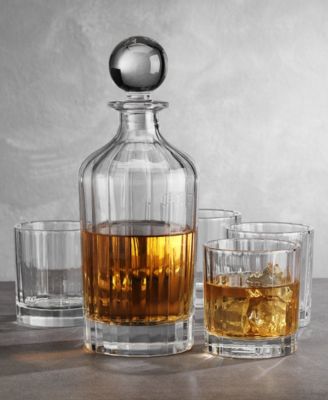 5 Piece Whiskey Set with Decanter and 4 Double Old Fashioned Glasses