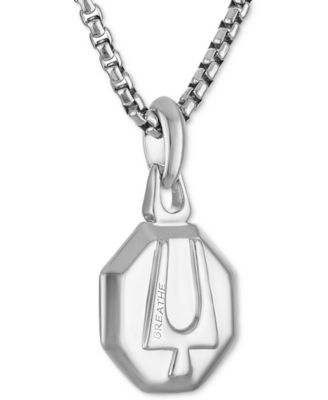 Marc Anthony Men's Black Diamond Lion Head Silhouette Pendant Necklace in Sterling Silver-Plate, 24" + 2" extender, BVP1057-WSAA