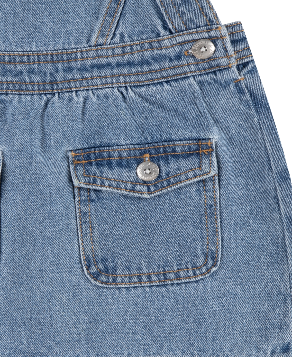 Levi's Little Girls 2-Piece Denim Pinafore Dress Set