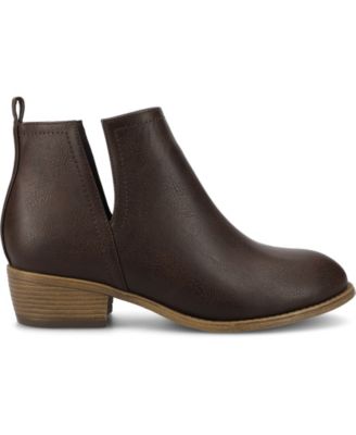 Women's Rimi Notched Ankle Stacked Heel Booties