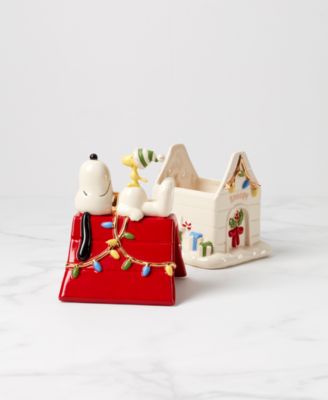 Snoopy & Woodstock Figural Covered Candy Jar