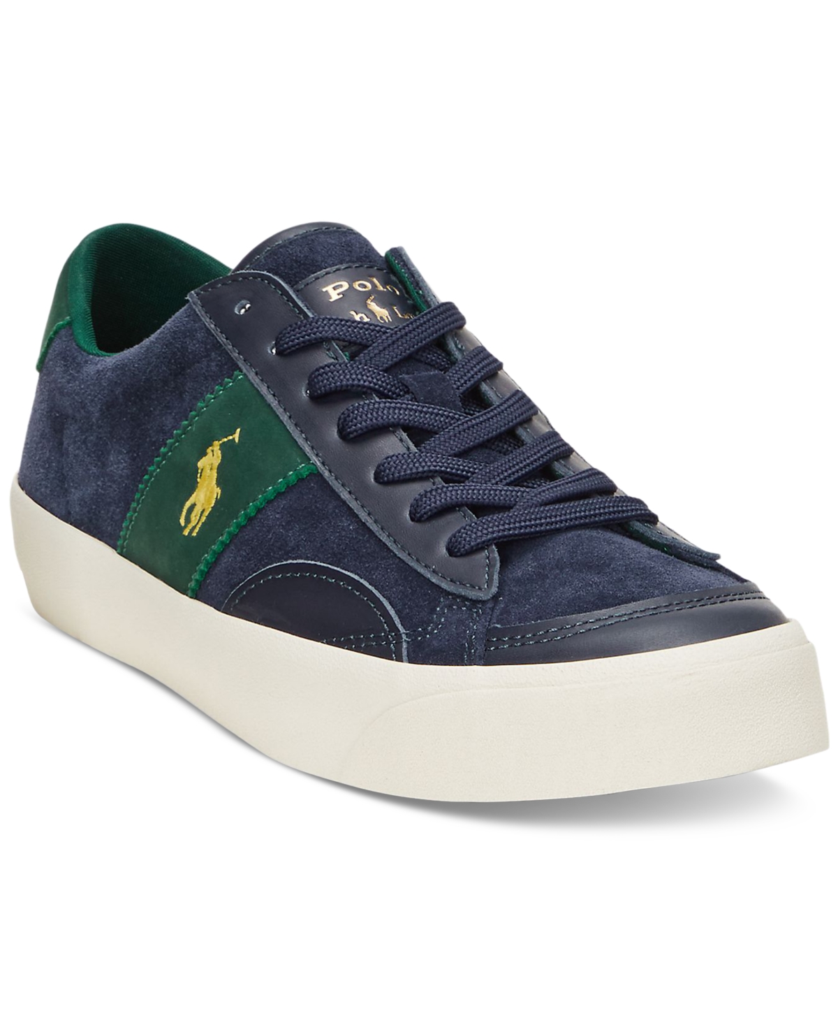 Polo Ralph Lauren Men's Sayer Leather-Suede Sneaker -FOREST