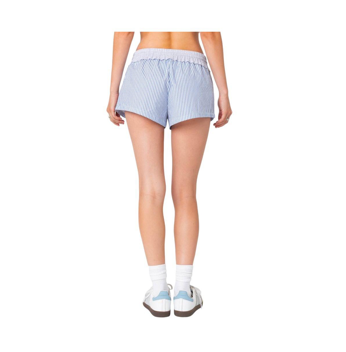 Edikted Women's Riva striped contrast shorts