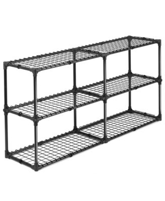 2-Pack 3-Tier Wire Storage Shelves with Covers