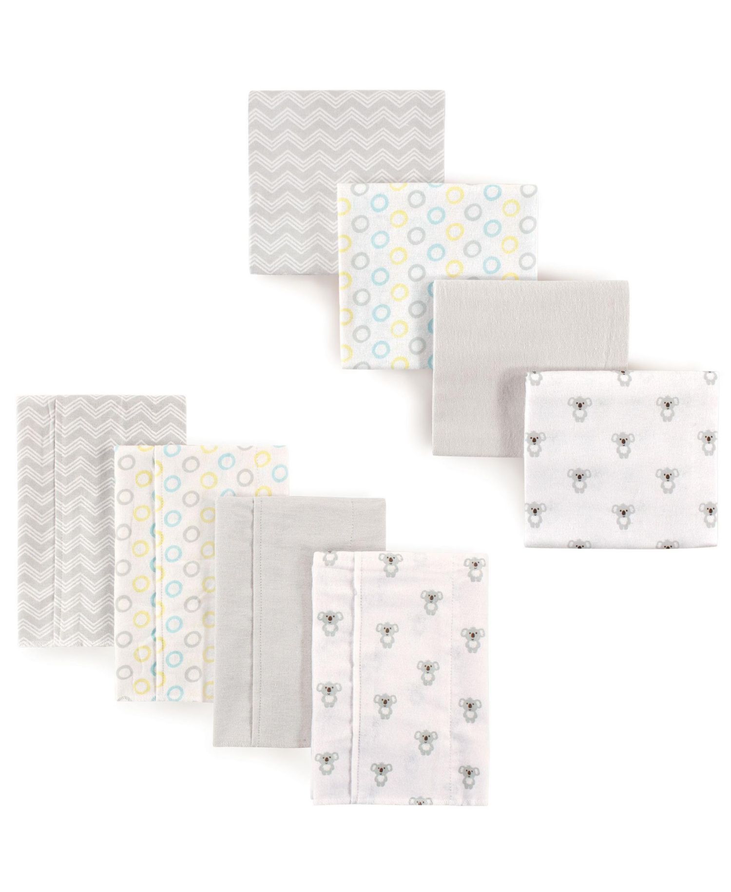 Cozy Cotton Flannel 8-Count Collection Burping and Swaddling Textiles