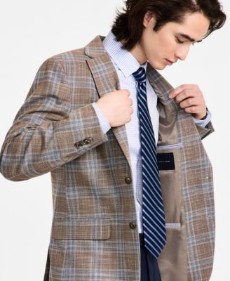 Tommy Hilfiger - Men's Modern-Fit Blue Windowpane Sport Coat