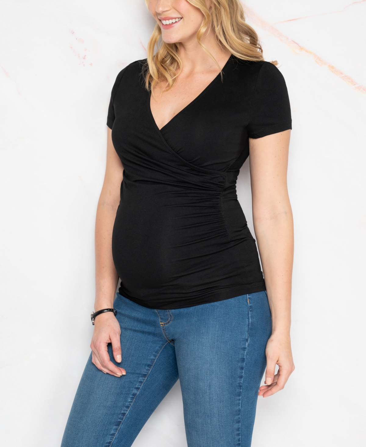 Seraphine Women's Mock Wrap Maternity Nursing Top