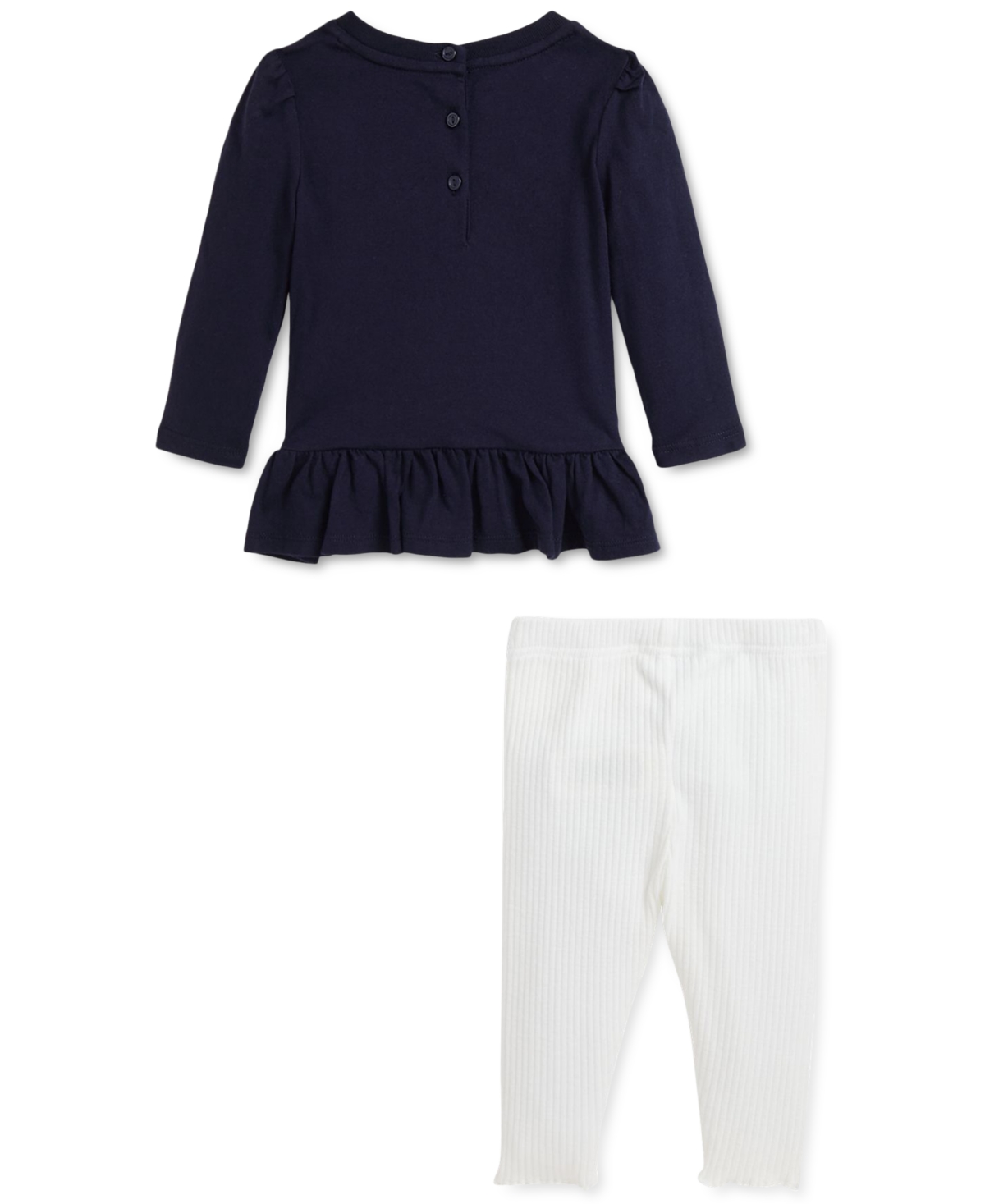 Polo Ralph Lauren Baby Polo Bear Peplum Tee & Ribbed Leggings Set