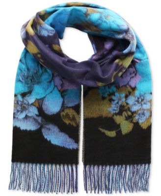 FRAAS - Women's Floral Fringe-Trim Scarf