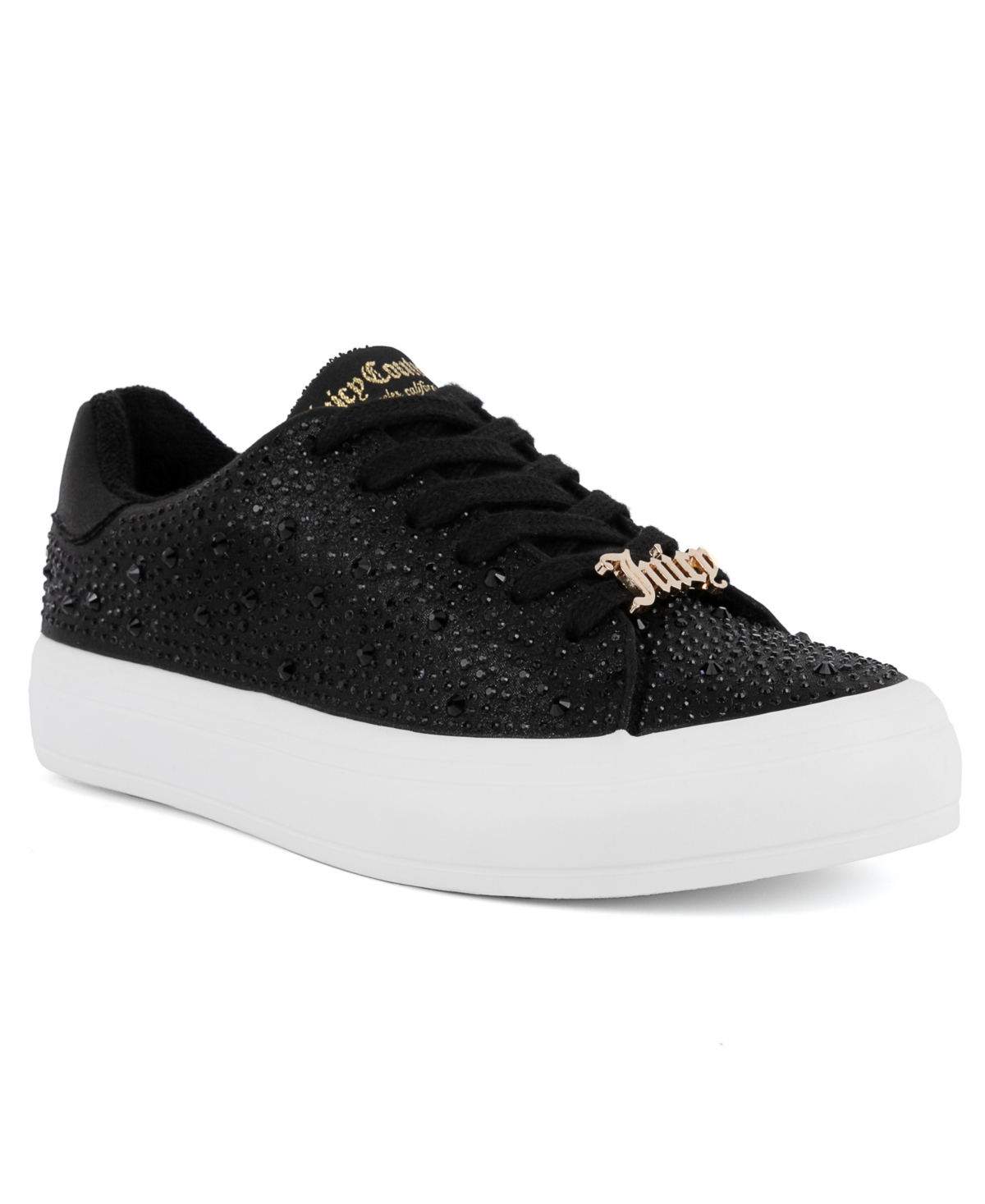 Women's Alanis B Rhinestone Lace-Up Platform Sneakers - Black