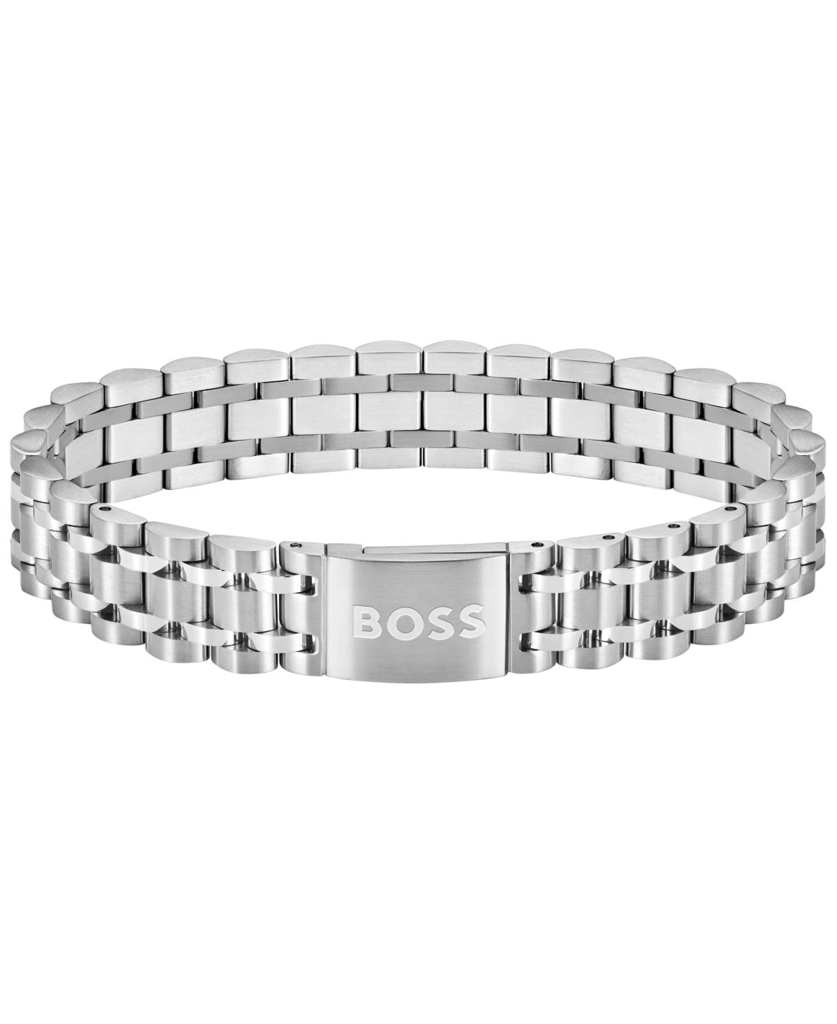 Men's Owan Stainless Steel Bracelet - Silver-Tone