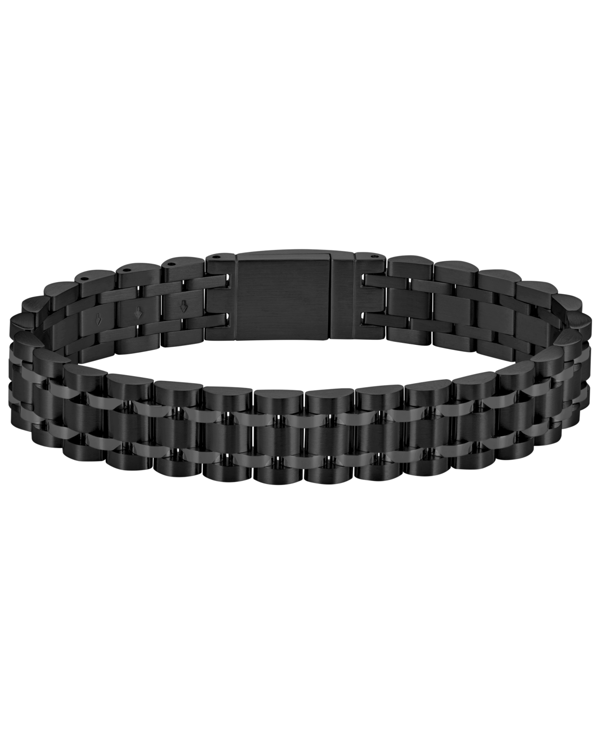 Hugo Boss Men's Owan Ionic Plated Black Steel Bracelet In Black