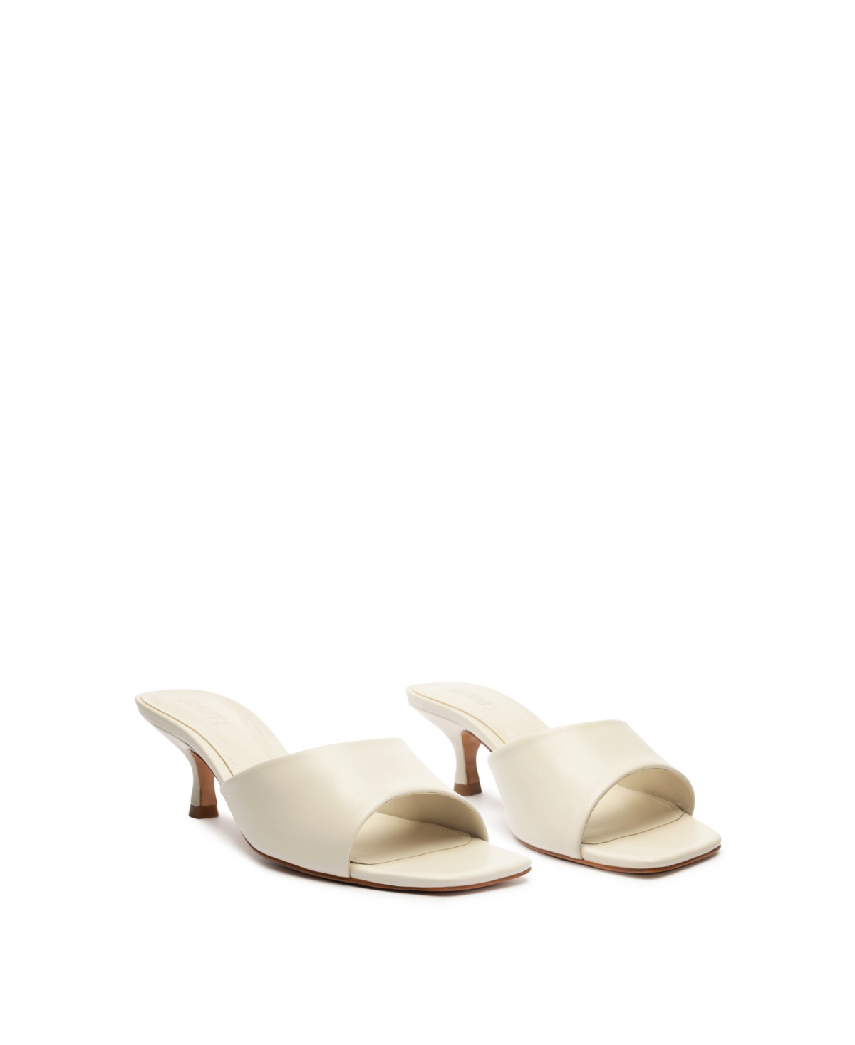 Schutz Women's Dethalia Square Toe Mid Heel Sandals In White