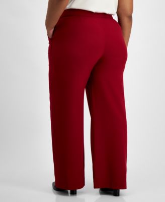 Plus Size Mid-Rise Wide-Leg Pants