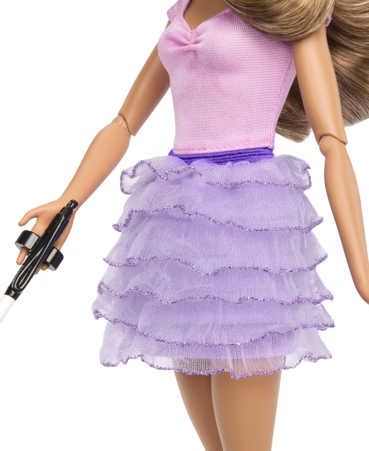 BARBIE FASHIONISTAS DOLL BROWN HAIR & EYES-BLIND DOLL WITH CANE AND SUNGLASSES 