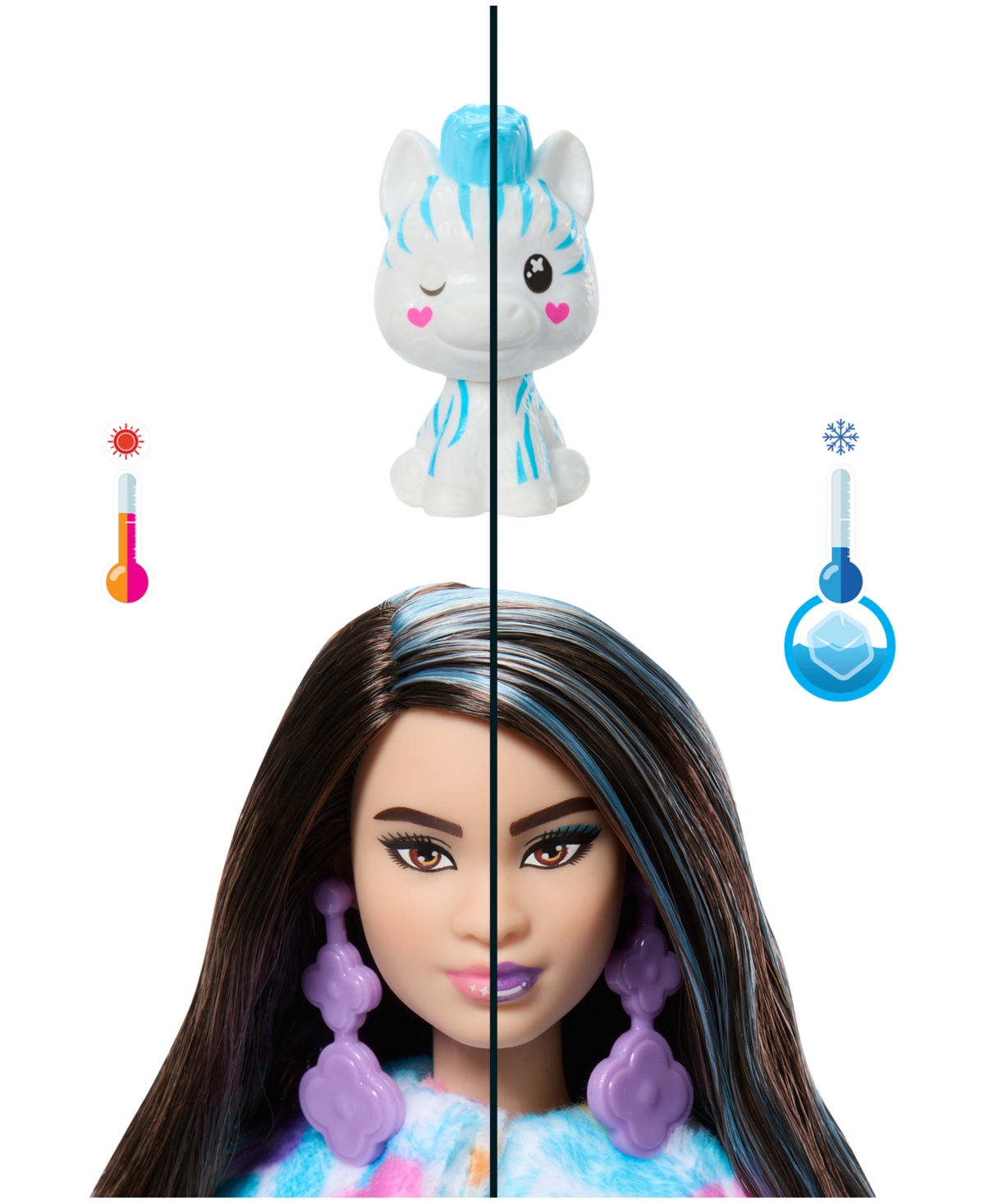 Shop Barbie Cutie Reveal Zebra Doll Accessories, Color Dream Series With 10 Surprises In Multi-color