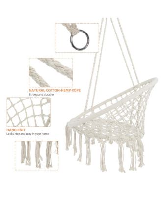 Macrame Hammock Swing Chair (330 lbs)