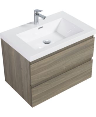 Streamdale 30" Wall-Mounted Vanity with Resin Sink & Soft-Close Drawers