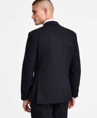 Men's Slim-Fit Pinstripe Double-Breasted Suit Jacket, Created for Macy's