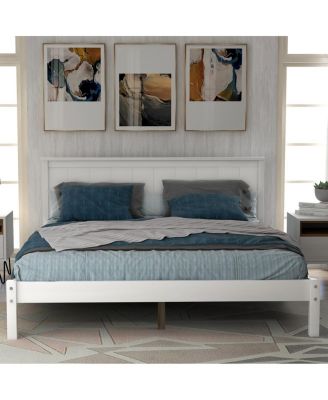 Streamdale Queen Platform Bed Frame, Wood Slats