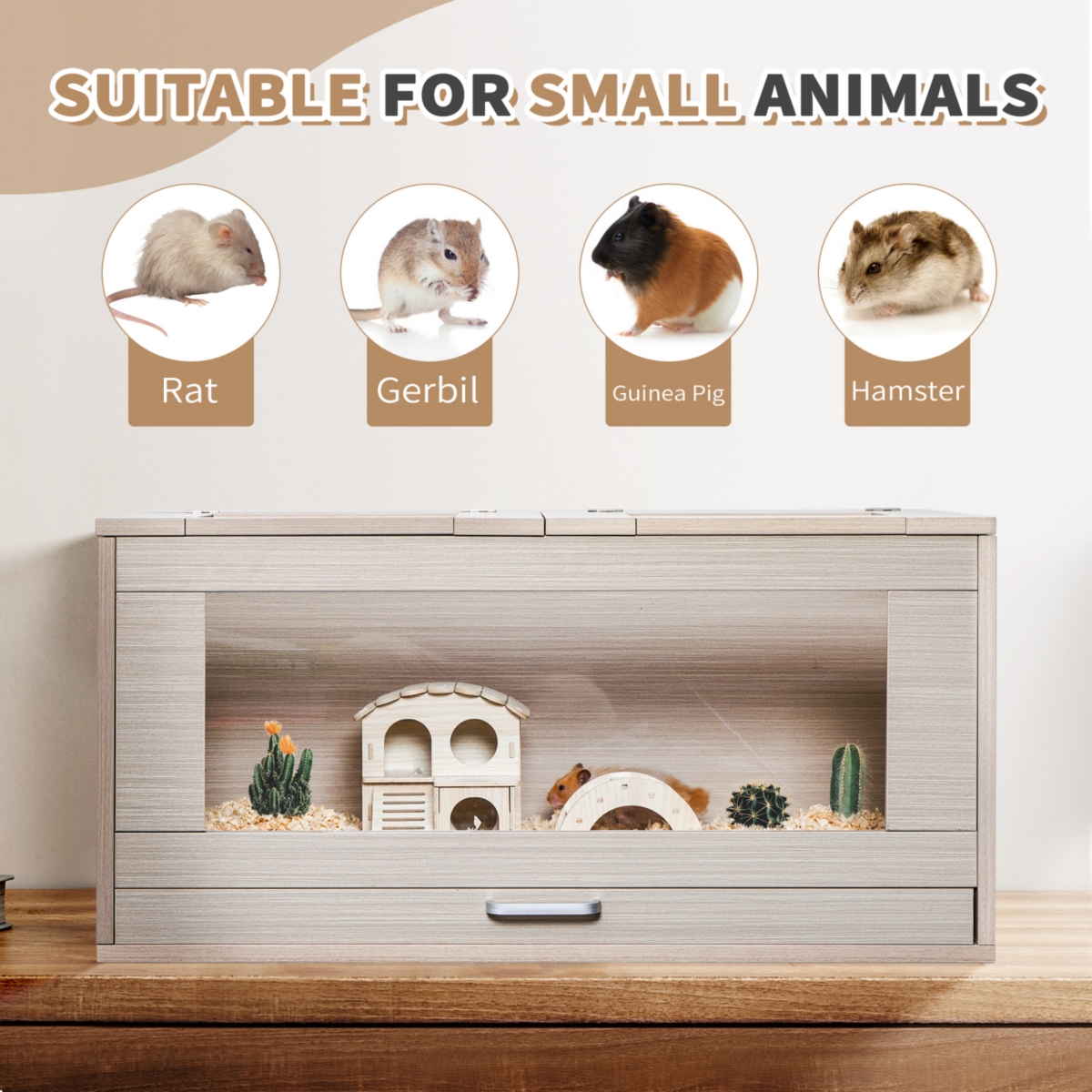 Streamdale Furniture Professional Wooden Pet Houses with Storage Cabinet