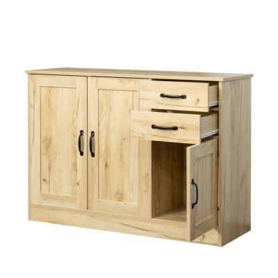 Streamdale Modern Wood Buffet with Doors, Storage, and Drawers