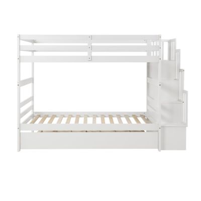 Streamdale Bunk Beds Twin Over Twin Stairway Storage Function