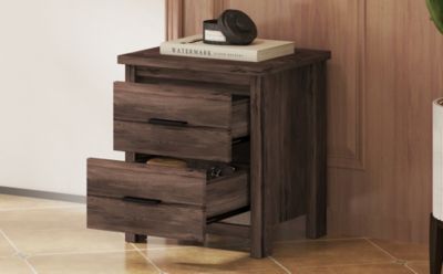 Streamdale Vintage Nightstand with Storage Drawers (Assembly Required)