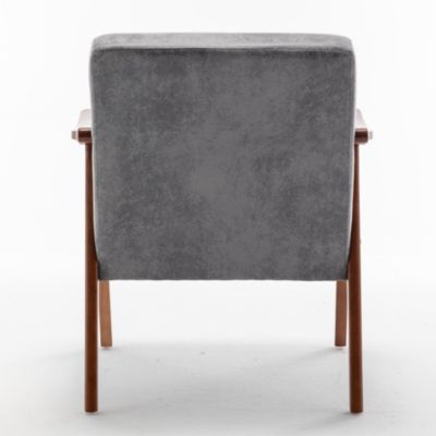 Mid-Century Velvet & Wood Accent Chair for Comfort and Style