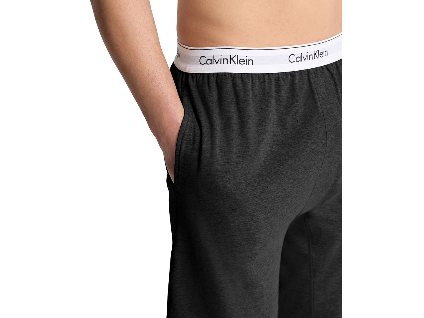 Пижамные брюки Modern для мужчин, с логотипом, хлопок — Calvin Klein, цвет: Чёрный — фото 6