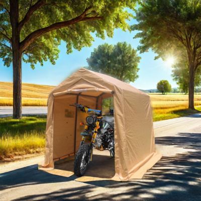Streamdale 7x12FT Portable Garage Shelter with Roll-Up Doors & Vents