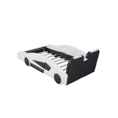 Streamdale Twin Size Race Car-Shaped Platform Bed With Wheels