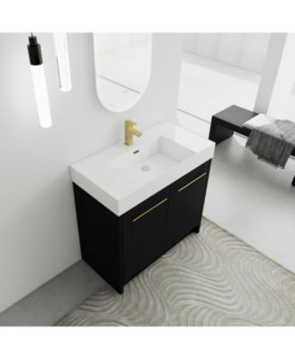 36" Freestanding Vanity with Resin Sink & Soft-Close Door