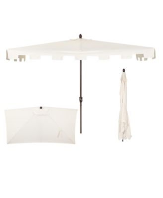 9ft Rectangular Half Market Patio Umbrella Crank, Wind Vent UV Protection