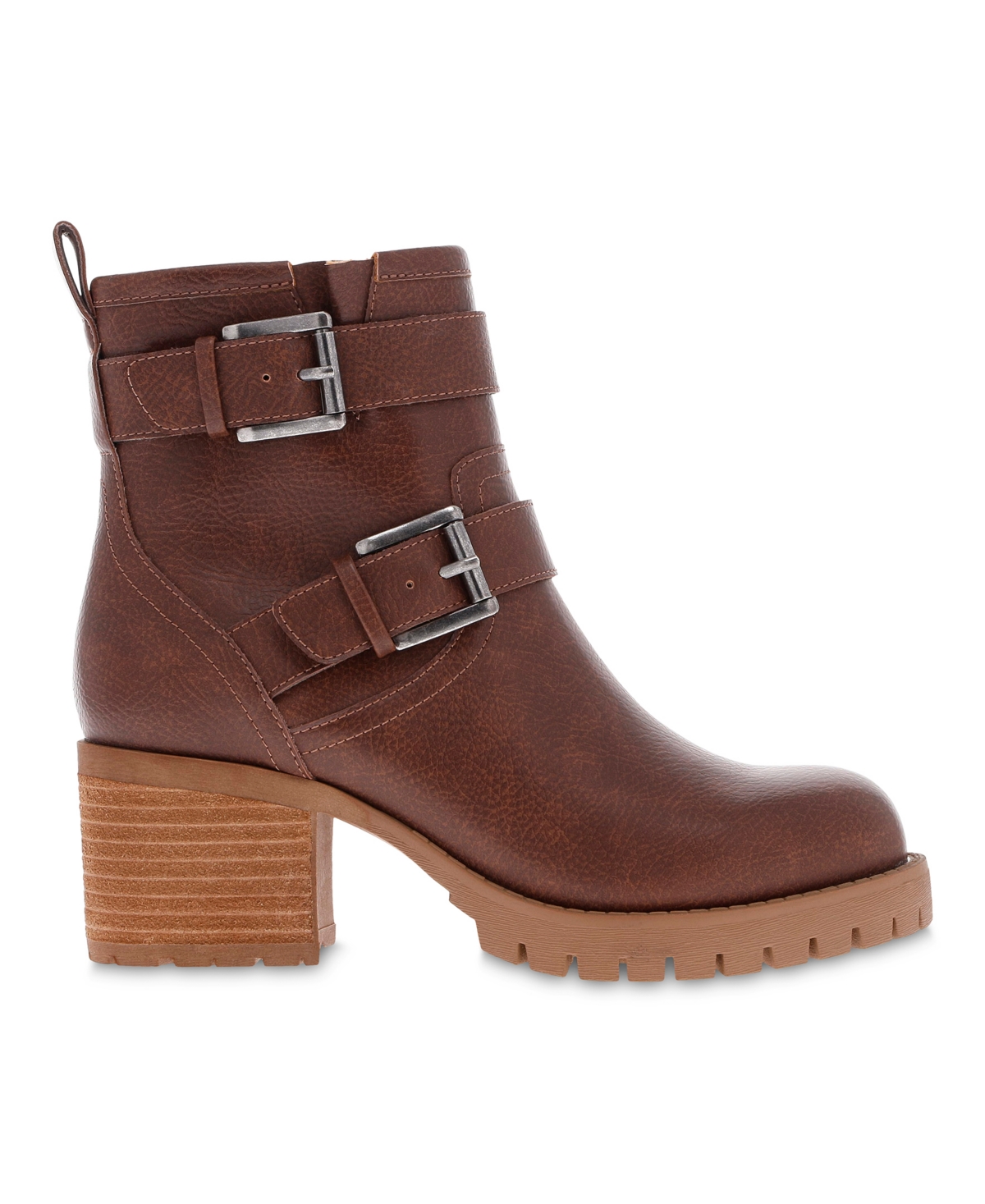 Mia Women's Jessi Block-Heel Lug Sole Booties