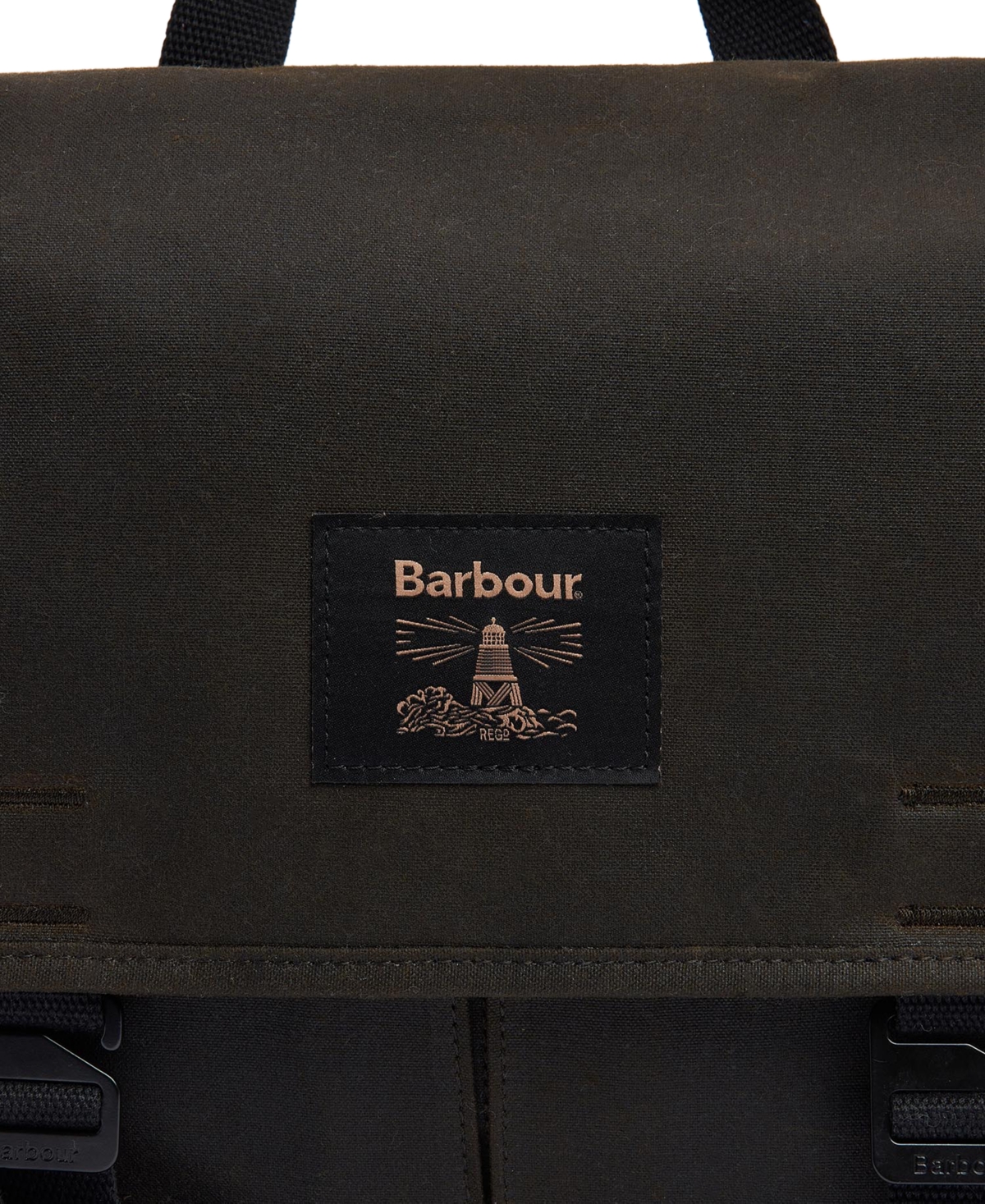 Barbour Field Wax Messenger Bag In Olive