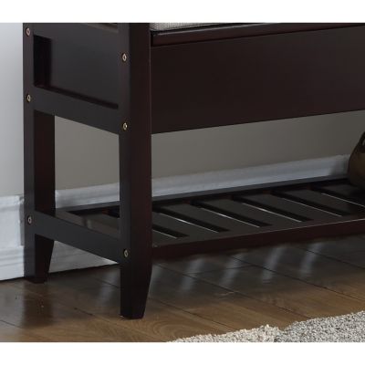 Vannes Espresso Storage Shoe Bench