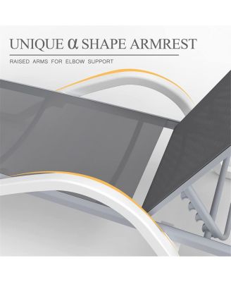 Streamdale Aluminum Adjustable Pool Chaise Lounge Set