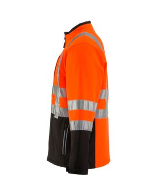Men's HiVis Insulated Softshell Jacket - High-Visibility, Warm Work Coat, Water-Repellent, Windproof, Reflective Safety Gear