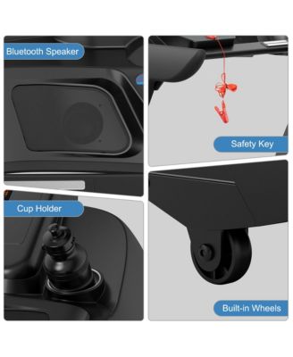 4.75HP Electric Folding Treadmill W/APP Auto Incline Preset Programs Speakers