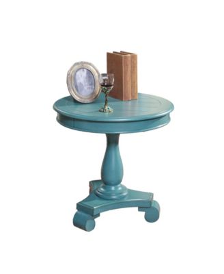 Round Wood Pedestal Side Table