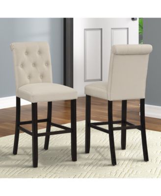  Solid Wood Tufted Asons Barstool, Set of 2