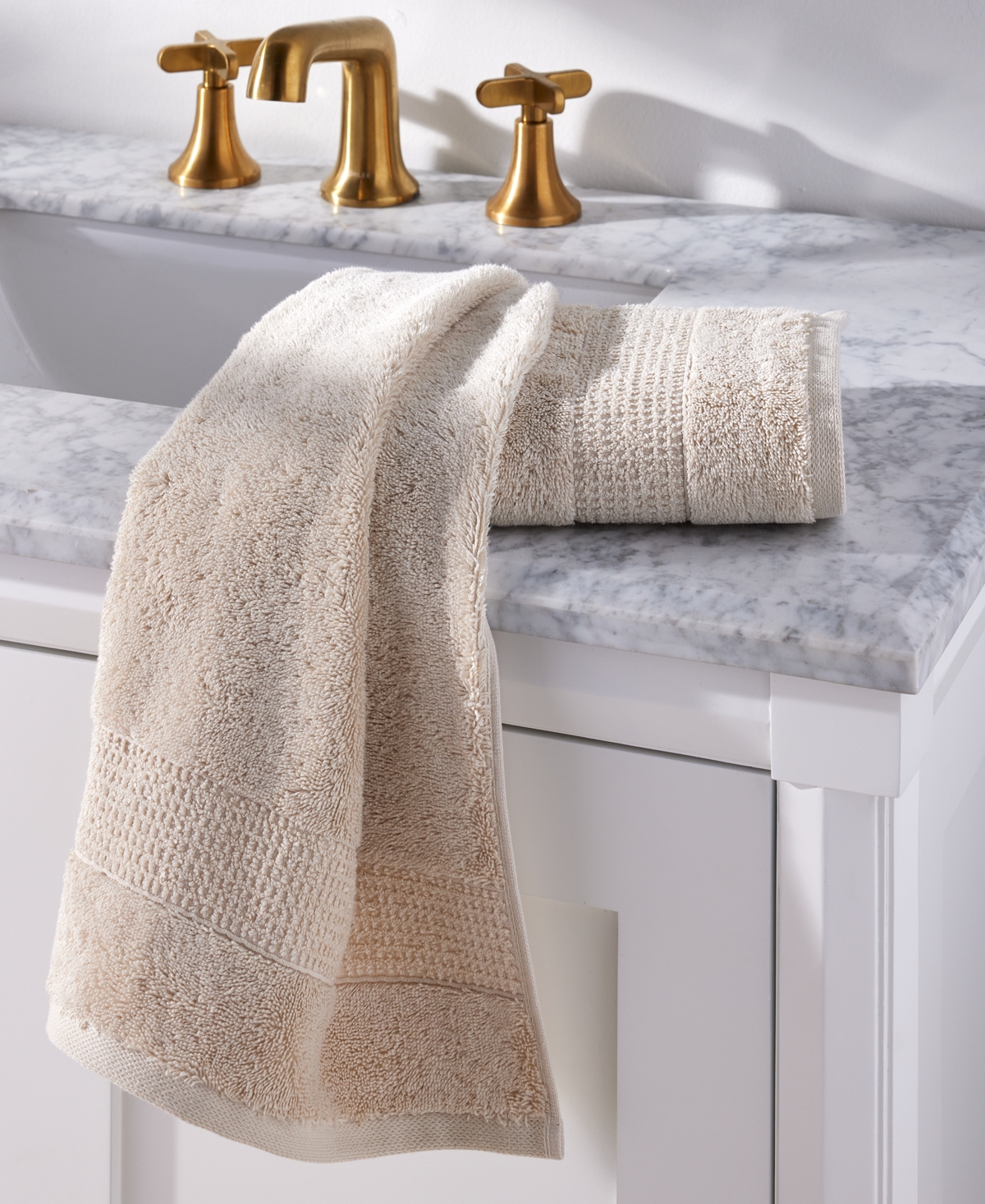 Oake Organic Cotton 2-pk. Hand Towel, Exclusively At Macy's In Sand