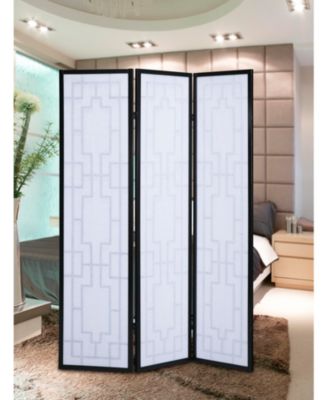 Streamdale Sudoku 3 Panel Room Divider Screen, Black