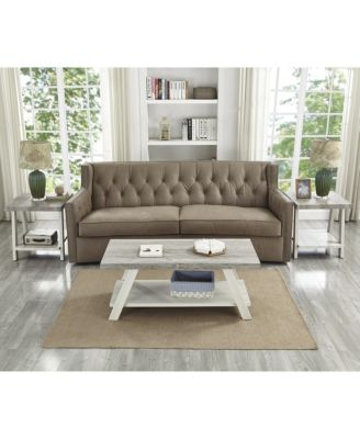 3-Piece Wood Coffee Table Set in Weathered