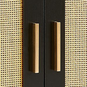 Modern Sideboard Cabinet with Unique Rattan Doors