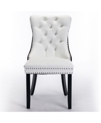 Contemporary PU & Velvet Dining Chair Set