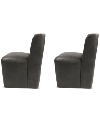 Seham 2-Pc. Faux Leather Dining Chair Set, Created for Macy's