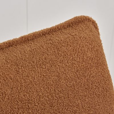 Luxurious Lamb Fabric Sofa with Cozy Toss Pillows for Ultimate Comfort