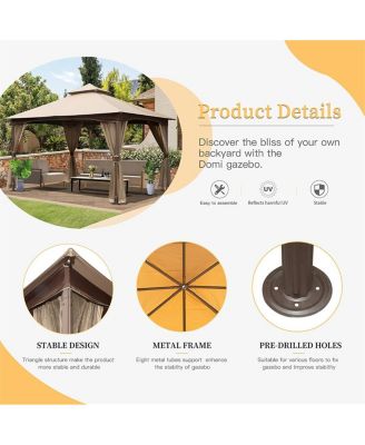 Streamdale 10'x13' Outdoor Gazebo with Mosquito Netting